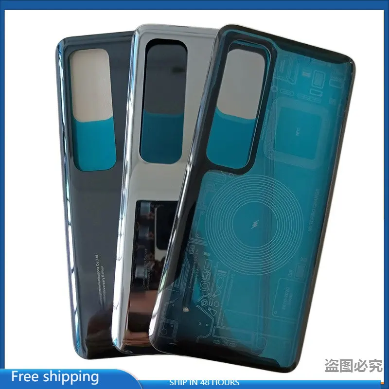 Для Xiaomi Mi 10 Ultra M2007J1SC Крышка Батарейного Отсека Задняя Стеклянная Панель Корпуса Задней Двери Чехол Для Xiaomi Mi10 Ultra Крышка Батарейного отсека