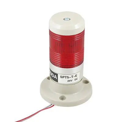 Красная светодиодная лампа постоянного тока 24 В, индикаторная лампа промышленной сигнальной вышки с двойными проводами