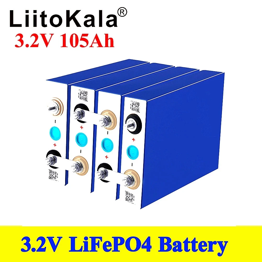 Liitokala 3,2 В 105A аккумуляторная батарея LiFePO4 12 В 24 В 3C 270A Литий железо фосфат Мотоциклетные аккумуляторы для электромобилей