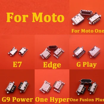 10 шт./лот, Зарядное Устройство Micro USB Порт Для зарядки Разъем Док-станции Для Moto E7 Edge G Play G9 Power One Hyper / One Fusion Plus  5