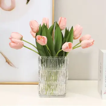 Увлажняющая и тактильная имитация фотографий из лафитного тюльпана Украшения для гостиной в скандинавском стиле Искусственные цветы  5