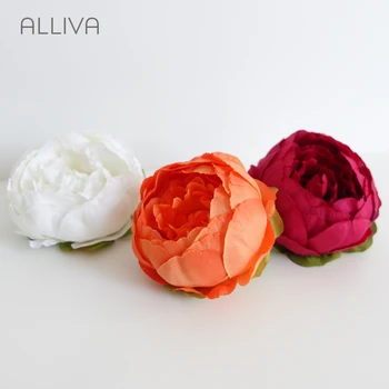 100 шт./лот, ALLIVA, розничная продажа, один красивый цветок, который не легко увядает, цветок ручной работы, круглый цветок пиона, 3 цвета  5