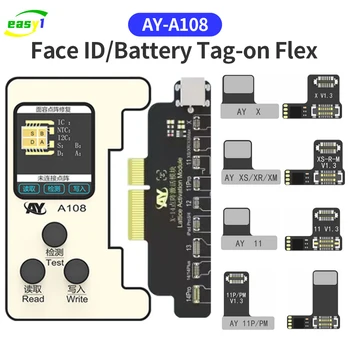 Программатор Батареи AY A108 BOX Dot Matrix True Tone для iPhone X-14PROMAX FACE ID Чтение Запись Dot Face ID Ремонт Flex  5
