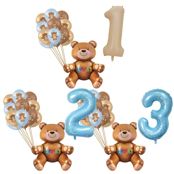 Набор воздушных шаров Blue Bear, 12 шт. в коробке, Винтажный карамельный воздушный шар для детей, украшения для вечеринки в честь Дня рождения на тему Медведя, принадлежности для поделок  5
