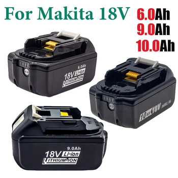 Новейший Аккумулятор 6.0Ah 9.0Ah 10.0Ah Перезаряжаемый для Makita Замена Электроинструмента 18V BL1860 BL1850 BL1840 Аккумулятор для makita  3