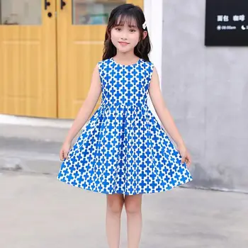 Новое детское летнее платье для девочек с цветочным рисунком 2023 года выпуска  5