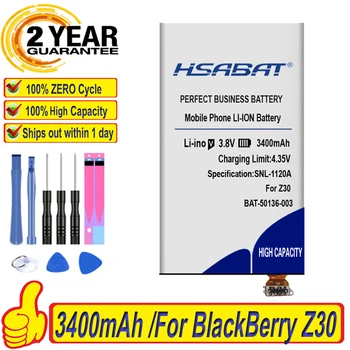 HSABAT 100% Новый аккумулятор емкостью 3400 мАч для BlackBerry Z30 BAT-50136-003 Бесплатная доставка по номеру отслеживания  3