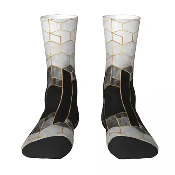 Симпатичные чулки Charcoal Hexagon R117 с контрастным цветом, компрессионные носки Humor с ранцем  2