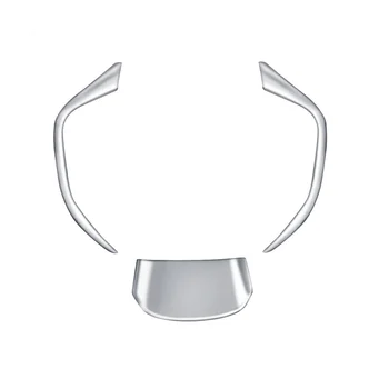 3 шт./компл. Автомобильное немое серебряное украшение рулевого колеса, накладка, наклейка для Prius 60 Series 2022-2023  5