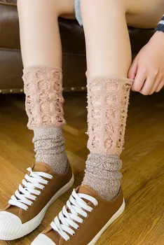 Женские носки Из высококачественных хлопчатобумажных смесей, Сетчатые вязаные носки, Зимние Теплые толстые компрессионные чулочно-носочные изделия Coolmax, Зимние ботинки, женские носки  5
