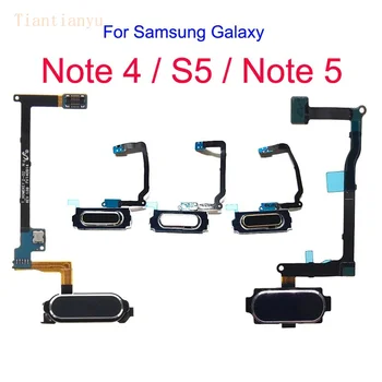 Датчик отпечатков пальцев Touch ID Home Button Flex Для Samsung Galaxy Note 4 5 S5  4