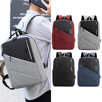 Водонепроницаемый деловой рюкзак для мужчин, Многофункциональный мужской стильный рюкзак со светоотражающим дизайном, черные рюкзаки, сумка для зарядки через Usb  5