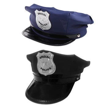E56C Косплей для полицейской шляпы, принадлежности для костюмированной вечеринки на Хэллоуин, специально для полицейского реквизита для фестиваля Хэллоуина, дети, малыши  5