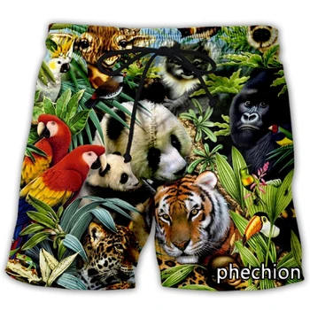 phechion Новые мужские/женские повседневные шорты с 3D принтом мультяшных животных, модная уличная одежда, мужские Свободные спортивные шорты A97  5