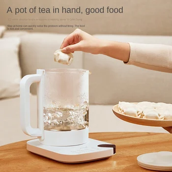 Многофункциональный чайник Health Pot из утолщенного стекла с высоким содержанием бора, кипятильник для офисного чая  1