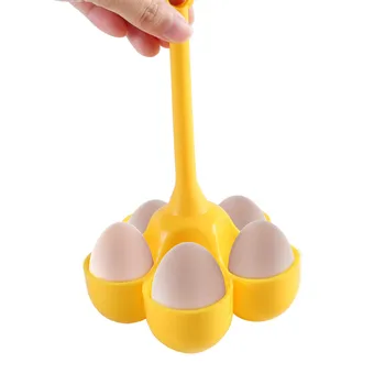 Силиконовая пароварка для яиц с пятью отверстиями, держатель для яиц, Кухонный гаджет, Вспомогательное оборудование Для приготовления яиц на пару, Держатель для яиц-пашот, Удобно носить с собой  5