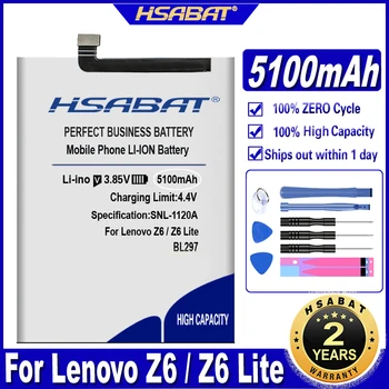 Аккумулятор HSABAT BL297 емкостью 5100 мАч для Lenovo Z6 / Z6 Lite с 6,3-дюймовыми батареями L38111  4