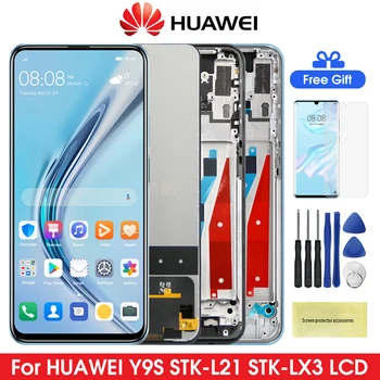 Оригинальная Замена Экрана Huawei Y9S для Huawei Y9S STK-L21 ЖК-дисплей Цифровой Сенсорный Экран С Рамкой для Huawei P Samrt Pro  4