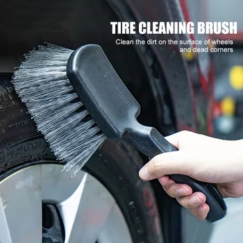 Набор для чистки щеток для обода автомобильных шин Щетка для чистки автомобильных колес Инструмент для чистки деталей автомобиля Инструмент для мытья ковриков для шин Автоаксессуары  5