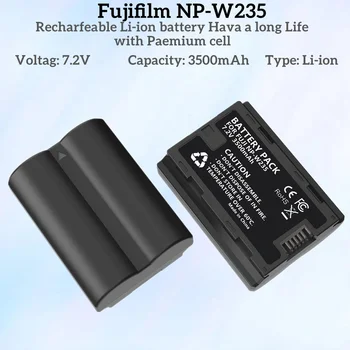 1-5pacote7, 2v3500 мачпотенциал aakku для fujifilmNP-W235 и совместим с fujifilmX-H2S, gfx 50s ii, gfx 100s, X-T4 и VG-XT4  4