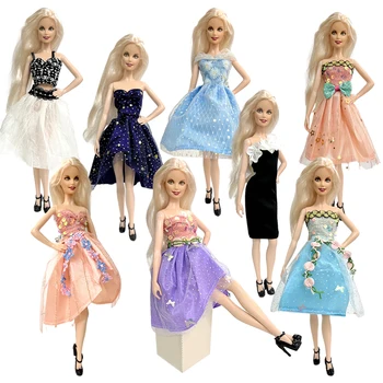 NK 1 Комплект Одежды Для Куклы Барби, Платье, Модная Юбка, Вечернее Платье Для Барби и 1/6 BJD Blythe, Аксессуары Для Куклы, Подарок Для Девочки, Игрушка JJ  5