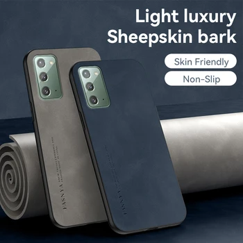 Роскошный оригинальный противоударный чехол из матовой кожи Coque для Samsung Galaxy Note 20 Note20 5G Задняя крышка защитный чехол для телефона  5