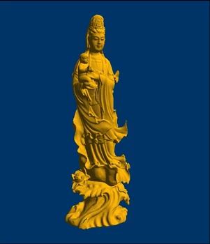 3D модель рельефа для ЧПУ в формате файла STL Goddess Of Mercy_1  5