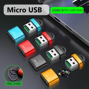 Мини-USB 2.0 Type C Кард-Ридер USB-C TF Micro OTG Адаптер Type-C Кард-Ридер Памяти Samsung Macbook Для Ноутбука С ремешком Новый  5