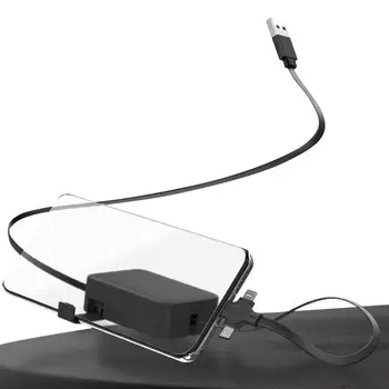 3 В 1 Выдвижной Телефонный Кабель Type C USB IOS Для Мобильного Телефона С Подставкой Pone Для Зарядки Зарядного Устройства Кабель Для Передачи Данных  5