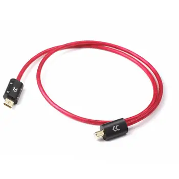 Медный цвет CC Красный USB Кабель Hiend Аудиофильский USB Сигнальный Аудиокабель Линия передачи данных AB Порт Удлинитель Декодер  5