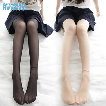 Ультратонкие японские чулки stlye black skin, колготки, черные носки sexy Girl lolita COS  4