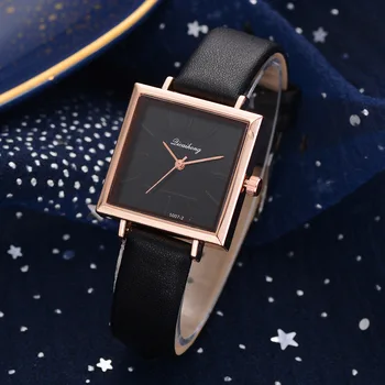 Reloj Mujer 2021 Роскошные Элегантные женские часы из розового золота, модные повседневные кожаные кварцевые наручные часы, женские часы для женщин  4