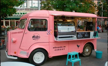 Трейлер для общественного питания для грузовиков с мороженым, Ретро-грузовик с едой, Электрический Трейлер для мобильных грузовиков с едой в США Для продажи  5