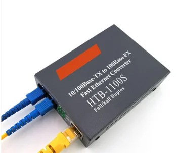 HTB-1100S A/B 25-километровый одномодовый оптоволоконный медиаконвертер WDM A Размером 1310 нм-TX SC 10/100 Мбит/с B 1550 нм-TX  0