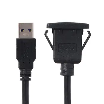CY CYDZ 1 м Водонепроницаемый одиночный удлинитель USB 3.0 с защелкой для крепления автомобильного кабеля AUX для приборной панели  4