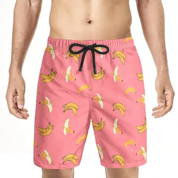 Мужские пляжные брюки, короткие брюки-карго, Однотонные шорты с карманами, модный мужской купальный костюм в стиле хип-хоп, быстрая доска для плавания  5