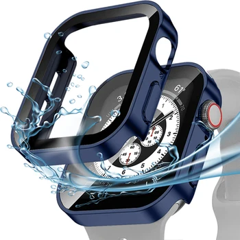 Стекло + Чехол Для Apple Watch Ultra 8 7 6 5 SE Case iWatch Accessorie Защитная Пленка для Экрана Apple watch series 49 мм 45 мм 41 мм 44 мм 40 мм  5