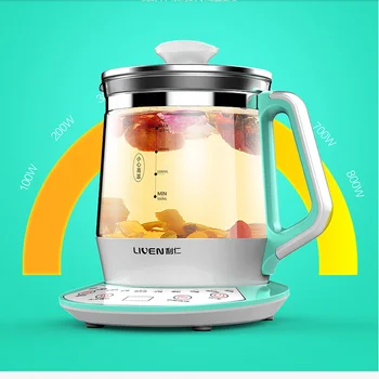 1,8-Литровый Чайник Health Pot, Полностью Автоматический Чайный Котел Из Утолщенного Стекла, Многофункциональный Чайник Для Кипячения, Паровой Чайник, Электрическая Чайная Машина  5