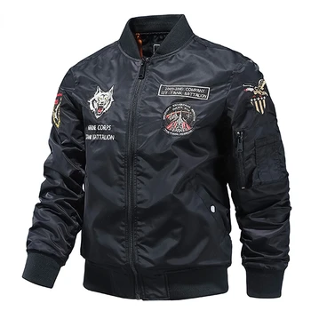 2021 Новая куртка-бомбер MA1, мужская демисезонная модная повседневная бейсбольная куртка с вышивкой, пальто, мужская Армейская тактика, военная куртка, мужская  5