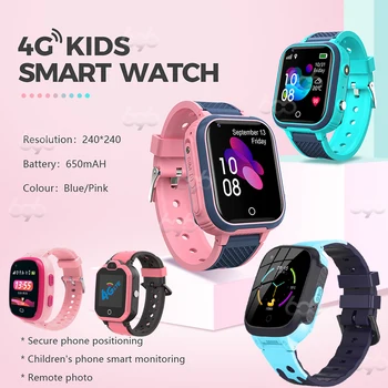 Умные часы детские 4G Водонепроницаемые часы Камера голосового вызова HD Умные часы SOS для детей GPS Местоположение для студентов часы для мальчиков и девочек  5