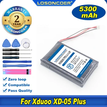 100% Оригинальный аккумулятор LOSONCOER 5300 мАч XD-05 Plus для аккумулятора Xduoo XD-05 Plus  5