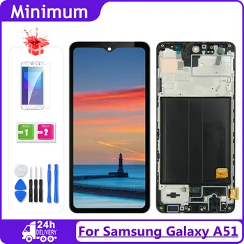 AMOLED Для Samsung Galaxy A51 ЖК-дисплей С Сенсорным Экраном Дигитайзер В Сборе Для Samsung A515 A515F A515F/DS  10