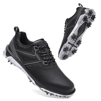 Профессиональная тренировка по гольфу для мужчин; Роскошная брендовая спортивная обувь; Мужская Противоскользящая обувь для гольфа; Мужская обувь для бега трусцой; Мужские большие размеры 40-47  10