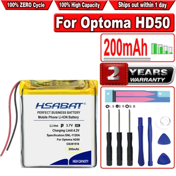 Аккумулятор HSABAT 200mAh GS281516 для очков-проекторов Optoma HD50, Гарнитуры  2