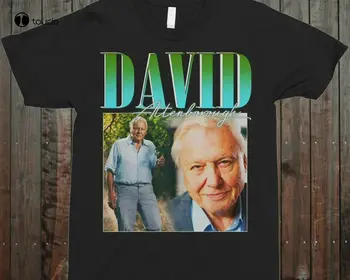 Дэвид Аттенборо, винтажная футболка с круглым вырезом 90-х, футболка на заказ, футболка с цифровой печатью для подростков, унисекс, модная забавная новинка  10