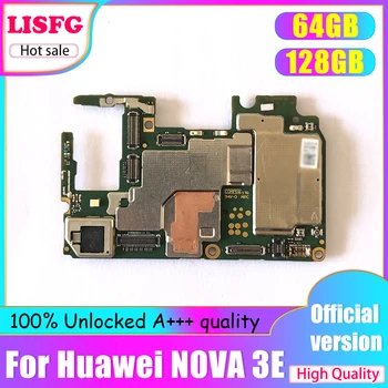 Высококачественная печатная плата для HUAWEI NOVA 3E 64 ГБ 128 ГБ материнской платы, разблокированная 4 ГБ ПЗУ для HUAWEI NOVA 3E Logic Основная плата  4