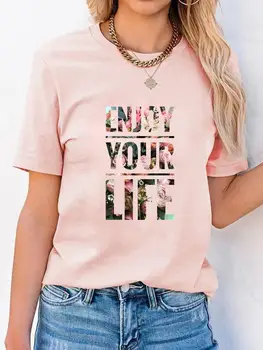 Одежда, модная футболка с коротким рукавом и принтом, летний топ с милым цветочным принтом 90-х, базовая женская футболка, графические футболки  10