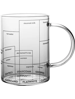 Прозрачная Стеклянная чашка в скандинавском стиле Большая емкость Чайная чашка с ручкой Йогурт Кофе Подвесные Ушные Весы Чашка для завтрака Бытовая  5